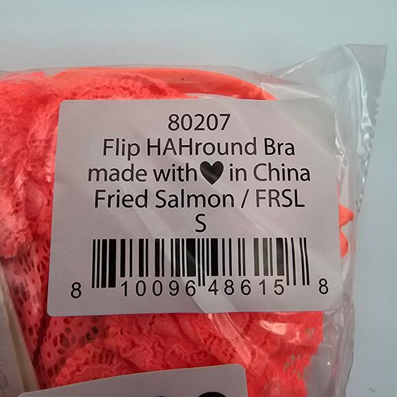 Free People We Are HAH Womans size S Flip HAHround Bra Bralette Fried Salmon NEW - Picture 7 of 8